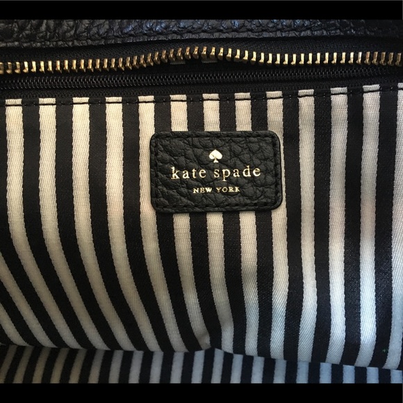 Kate Spade classic black leather tote with tassel - Picture 5 of 7